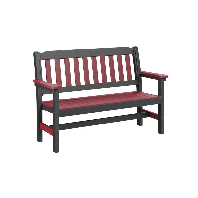 Banc de jardin Berlin Gardens, Rouge écarlate / noir