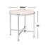 Charmante table de bout ronde avec fabrication robuste et design élégant