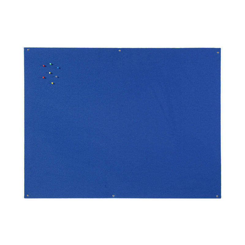 Felt Wall Mounted Magnetic Bulletin Board, Blue, 120cm H x 180cm W x 1.5cm D