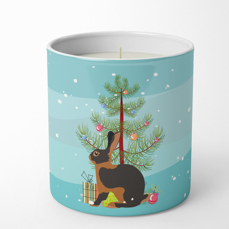Pine / Christmas Tree Scented Jar Candle with Ceramic Holder