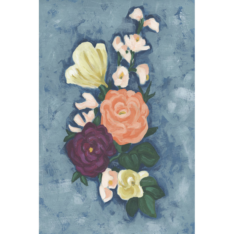 Floral Portrait I by June Erica Vess - Painting Print, 30cm H x 20cm W, Wrapped Canvas