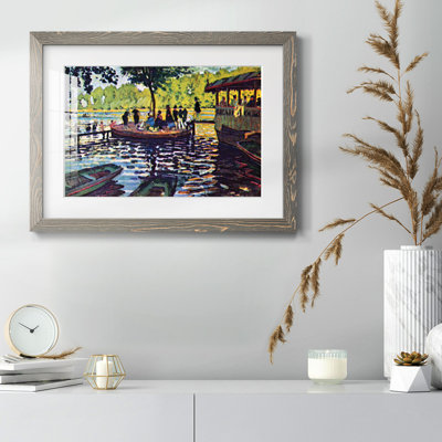 La Grenouillère par Monet, reproduction d'art encadrée