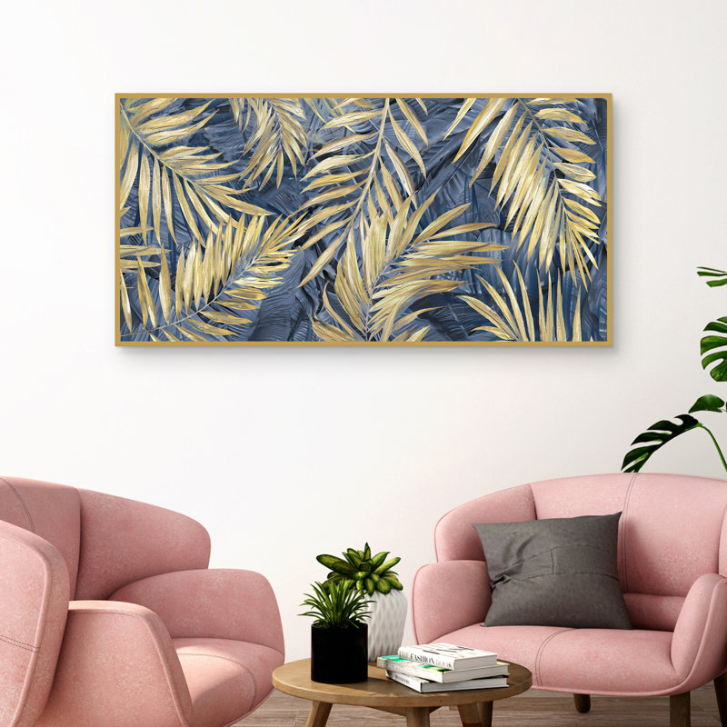 Art mural encadré «Gilded Fronds R» par Studio Arts
