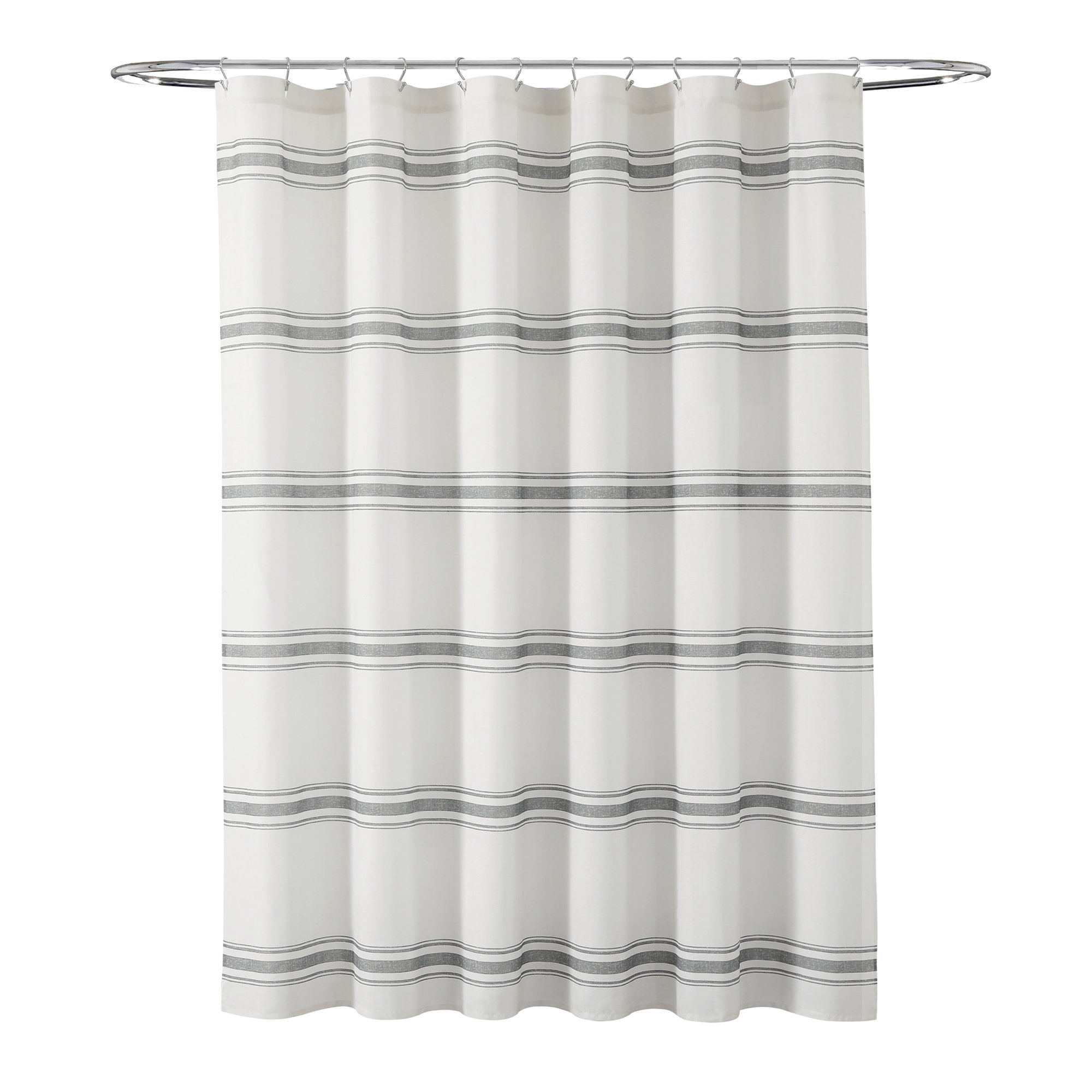 Gilroy Cotton Shower Curtain, Dark Gray