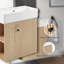 Meuble-lavabo flottant moderne 21,6 po avec lavabo en céramique, rangement à gauche-2055381285