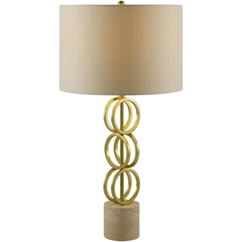 Parham Table Lamp, Beige, Gold/Beige