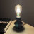 Industrial Steampunk Table Lamp, Vintage Pipe Desk Lamp with E26 Bulb Base, Metal Rustic Bedside Nightstand Light with On/Off Switch for Bedroom, Living Room & Office