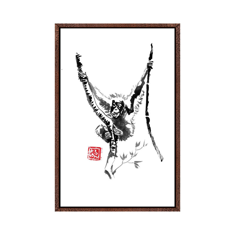 Home by Péchane - Print on Canvas, Classic Brown Wood Framed, 66.04 cm H x 45.72 cm W