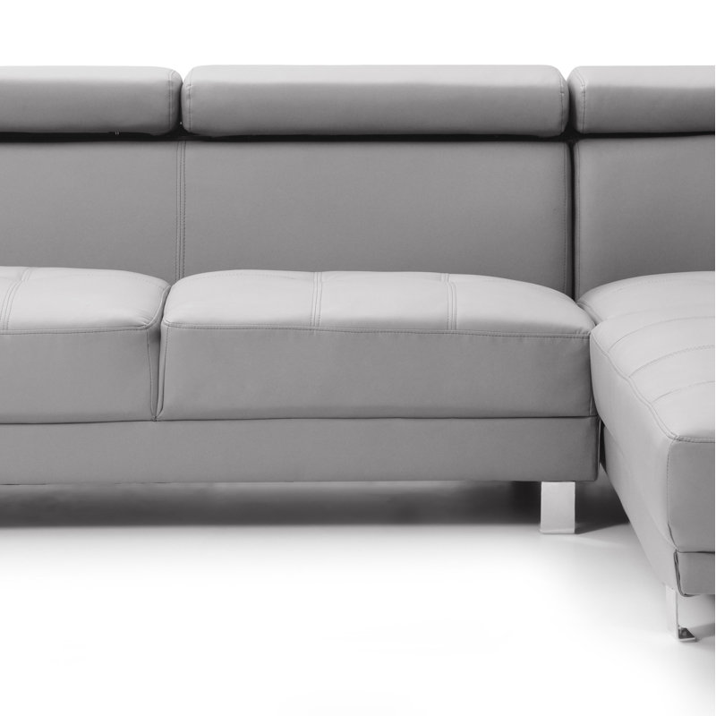 Canapé modulaire longue durée (sans repose-pieds), Similicuir gris