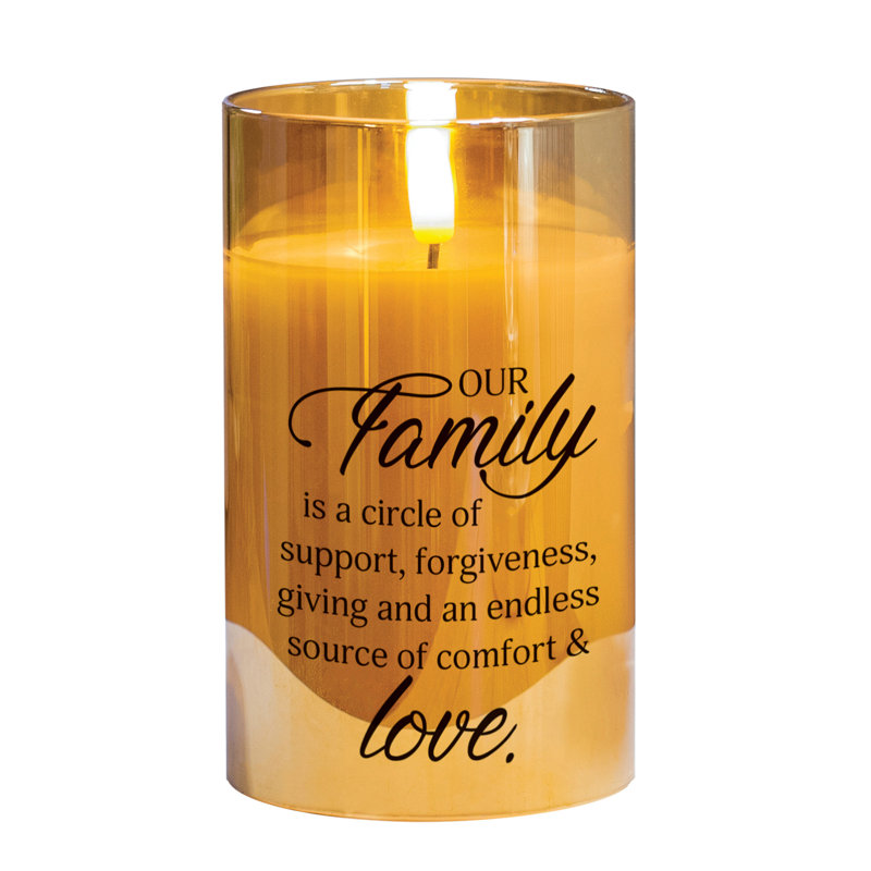 Flameless Jar Candle with Glass Holder