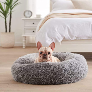 Donut Dog Bed in Aspen Chenille