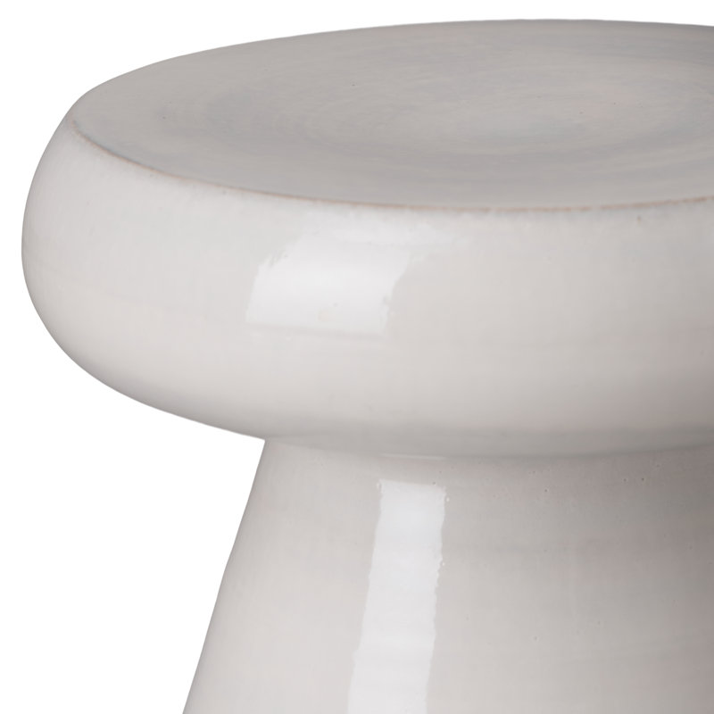 Tabouret d'appoint en céramique Abra, Blanc