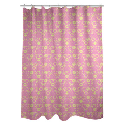 Rideau de douche simple cercles et vagues classic
