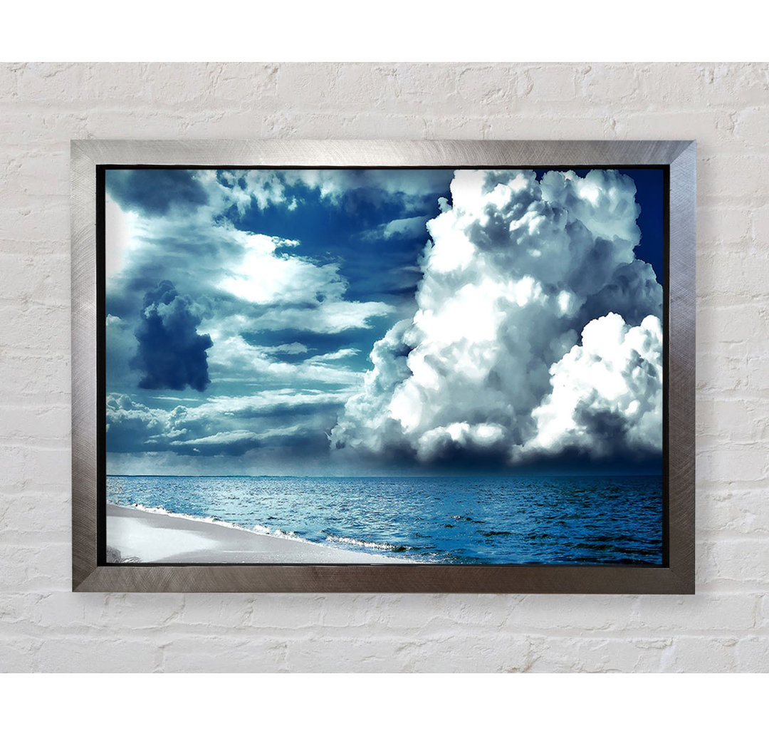 Cloudy Sky Seaside - Einzelner Bilderrahmen Kunstdrucke