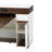 Extendable Dining Table with Extra-Long Folding Top, Drawers & Power Outlet (Walnut+Creamy White)-1605182928
