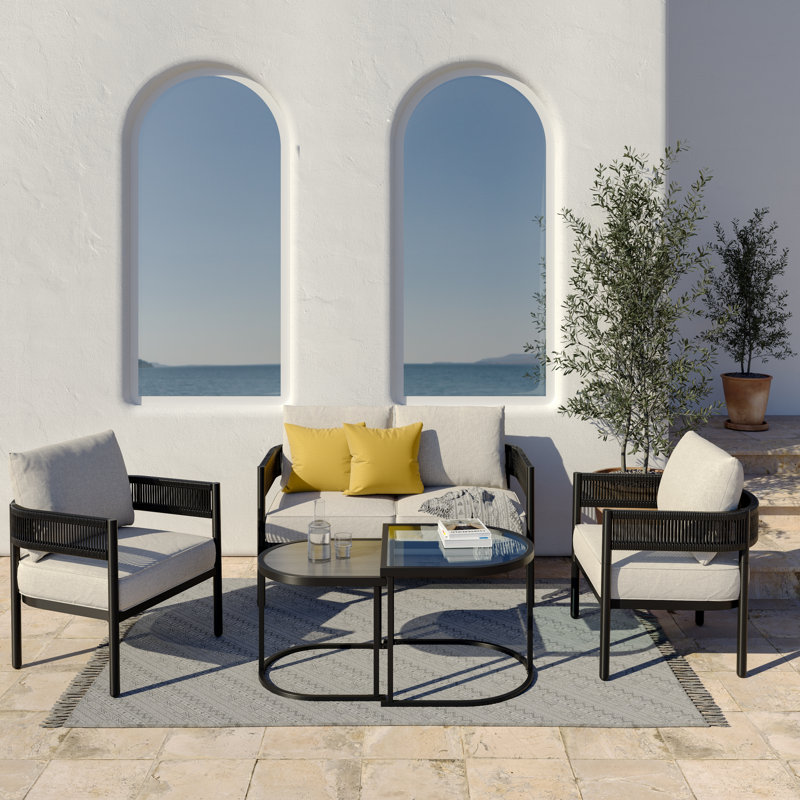 Alexandria 5 Piece Multiple Chairs Seating Group with Cushions