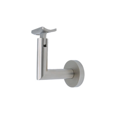 Support de main courante à fixation en surface avec rosette ronde et plaque incurvée