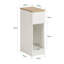 Mikhaela 1 Drawer Bedside Table-961192451
