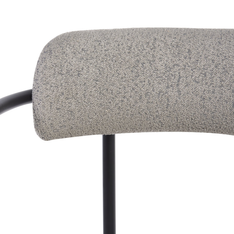 Chaise avec accoudoirs de salle à manger Liana Boucle, Boucle gris