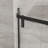 Efficient Space-saving Design Tempered Glass Matte Black Bathroom Corner Enclosure
