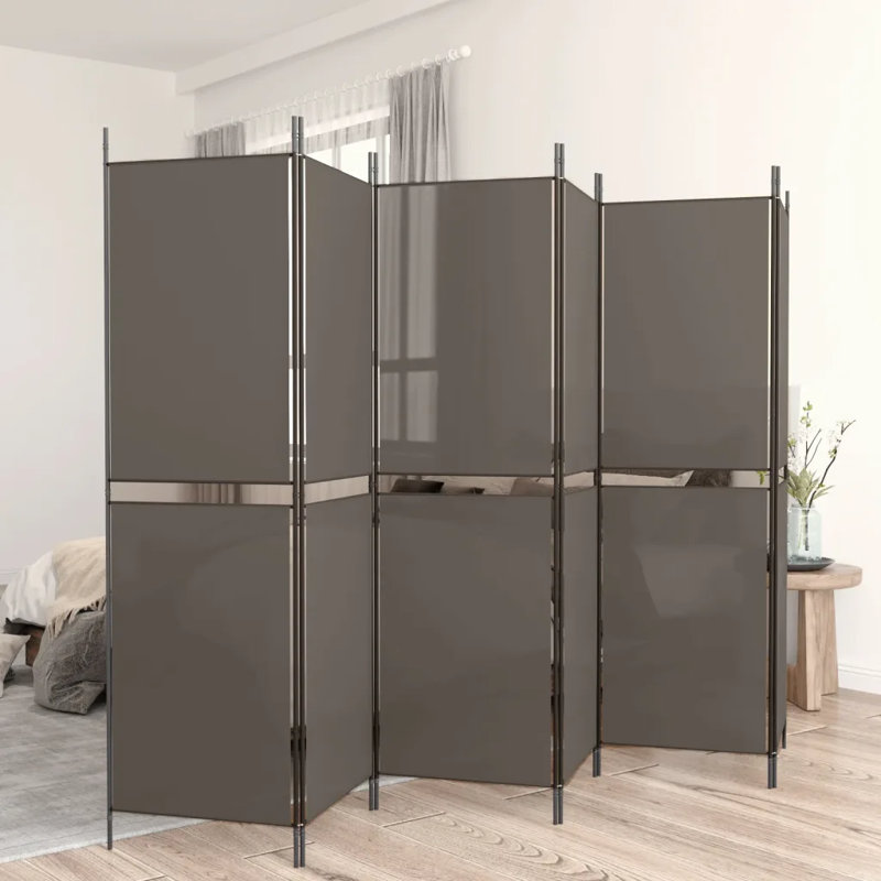 Kahleo Room Divider, 6, 220cm H x 300cm W, Anthracite