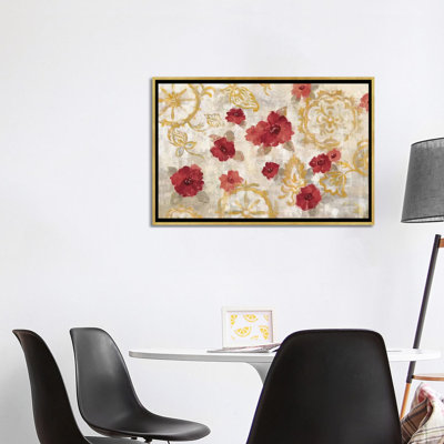 «Elegant Fresco Red Gold» par Silvia Vassileva - reproduction d'art