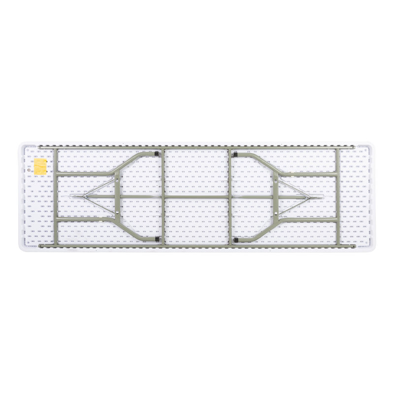 Table de formation rectangulaire pliante en plastique moulé par soufflage intérieur / extérieur, Blanc