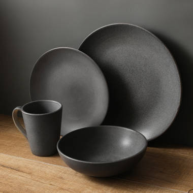 Pfaltzgraff Pierce 16-Piece Dinnerware Set, Service for 4, Gray