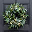 Couronne de soie illuminée pour porte en eucalyptus et groseille Everyday Everyday-223136101