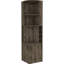 Armoire de bar à 2 tablettes brun foncé à 8 tablettes, rehaussant la fonctionnalité de votre armoire à boissons avec étagères et présentoir organisés-1770550323