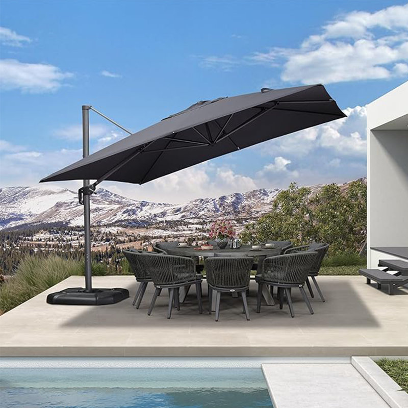 Gartman 3.5m Square Cantilever Parasol, Grey