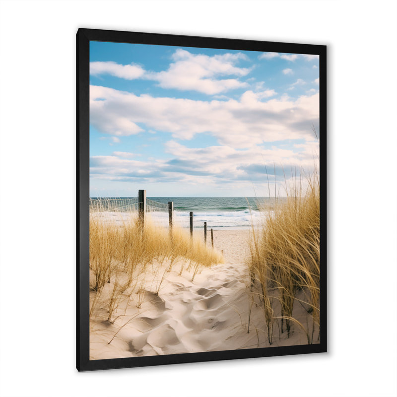 «Bautz Path to the Beach V», reproduction d'un seul cadre photo sur toile, Noir, H 44 po x l 34 po x P 1,5 po