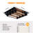 4-Light 17.3" Industrial Black Flush Mount Ceiling Light