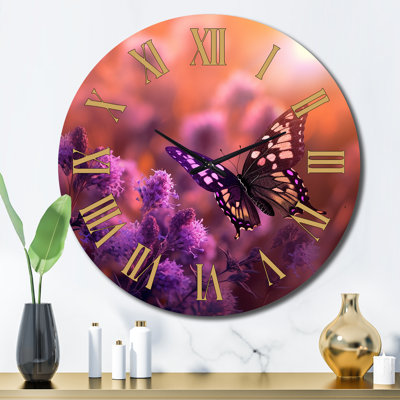 Horloge murale rose