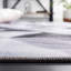 Tapis géométrique en polyester tissé à la machine gris clair / gris foncé-2082970846