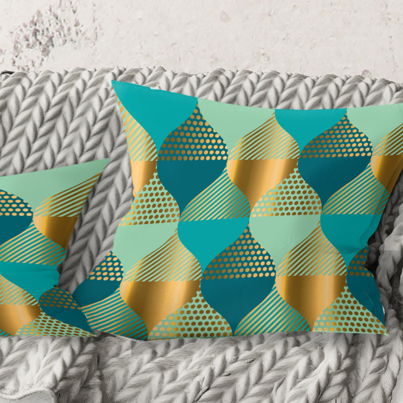 Coussin Luxury Luxury Drops II - Mid-Century Modern, 18 po x 18 po