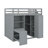 Full Size Loft Bed With Wardrobe,Desk And Shelves-763068131