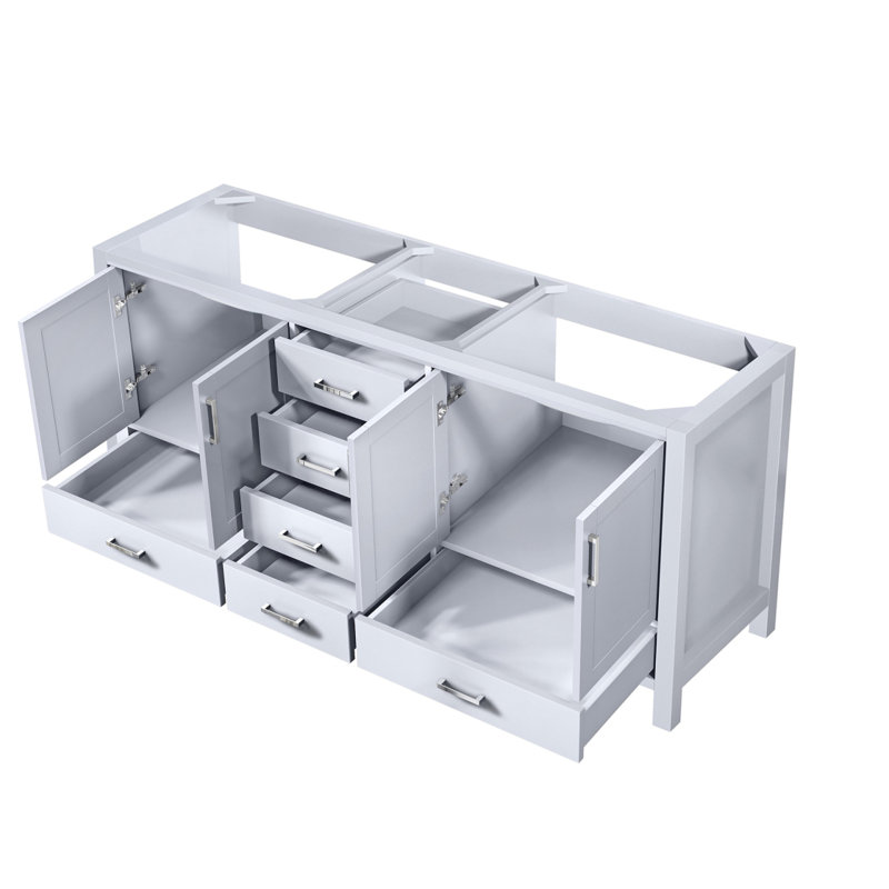 Meuble-lavabo double blanc 72 po X P 22 po D, Blanc