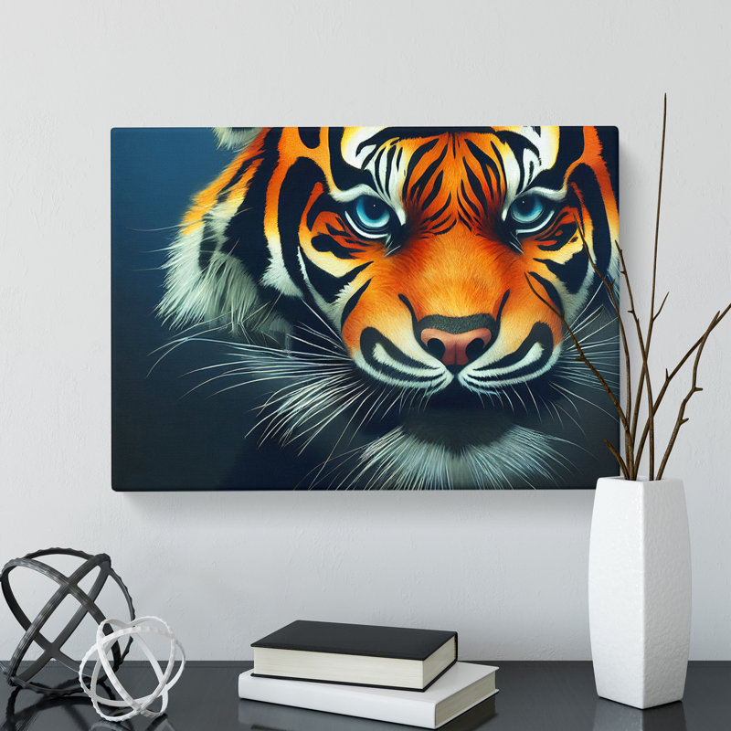 Fierce Tiger - Wrapped Canvas, 40cm H x 60cm W x 3cm D