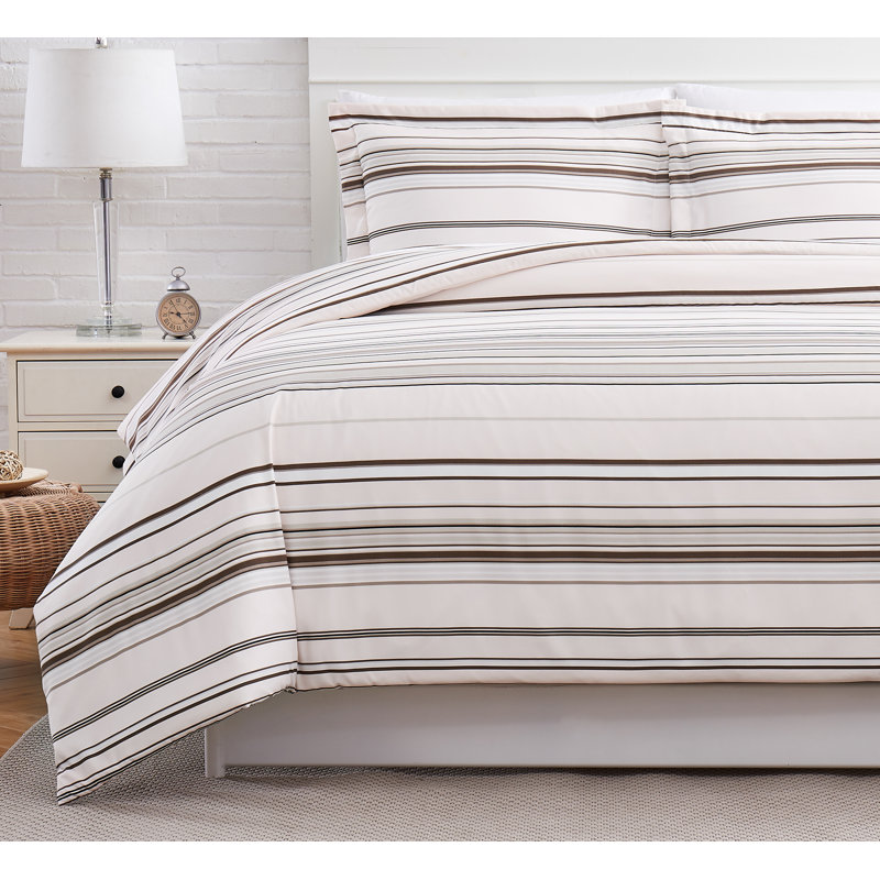 Coastal Taupe Full Reversible Down Alternative Microfiber Comforter Set