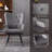 25.5'' Wide Modern Wingback Chair Velvet Upholstered Tufted Armchair with Metal Legs-1986239116