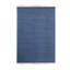 Tapis intérieur bleu uni en laine noué à la main de style élégant et durable Northome-26007066