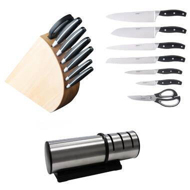 Mercer M23500 Renaissance 6 Piece Black Forged High Carbon Stainless Steel  Knife Block - Culinary Depot