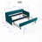  81.6" Twin Size Upholstered Daybed with Pull-Out Trundle - Velvet Sofa Bed Frame with Wood Slat Support - No Box Spring Needed-1200952971