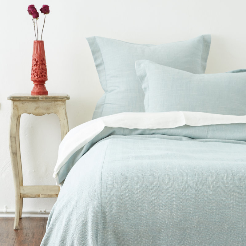 Logue Cotton Button Sham - Euro, Euro, Teal