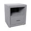 Manhattan Upholstered Faux Leather Nightstand-Pre Assembled Low Profile End Table-1290765731