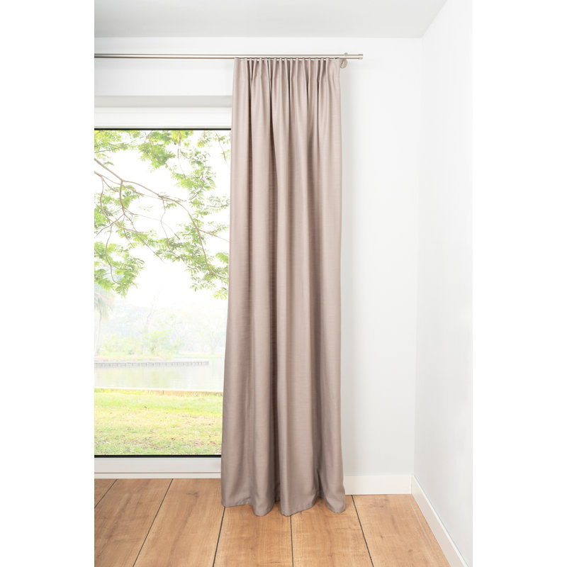 Save Tab Top Semi Sheer Curtain, Blackberry, 300 W x 135 D cm