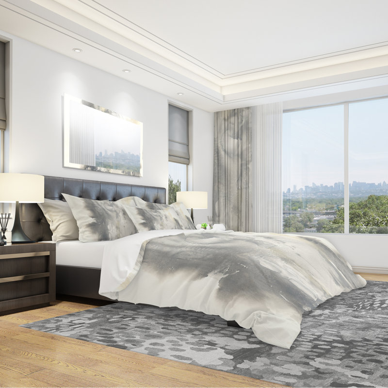 Gold Glamour Direction II - Ensemble de housse de couette moderne et contemporain - Microfibre de polyester