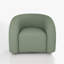 Fauteuil demi-tonneau pivotant rembourré Coyle-1840234590-1867919385