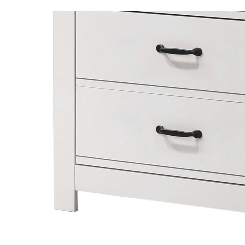 Commode d'appoint Glendower, commode 6 tiroirs, commode de chambre à coucher, commode en bois